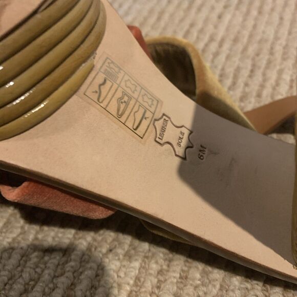 Tory Burch Velvet Color Block Slingback Sandals Size 6M - Picture 9 of 9